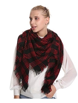 Stylish Plaid Blanket Oversized Warm Scarf - Chunky Tartan Wrap Shawl