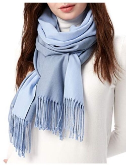 Womens Pashmina Shawls Wraps Warm Winter Scarfs Gift Reversible Soft Cashmere Feel Fall Scarf for Girls