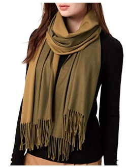 Womens Pashmina Shawls Wraps Warm Winter Scarfs Gift Reversible Soft Cashmere Feel Fall Scarf for Girls