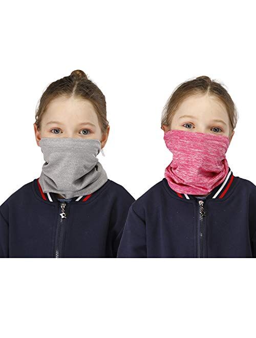 17 PCS Neck Gaiter with Filter Pockets Cooling Headband Bandanas Women Kids