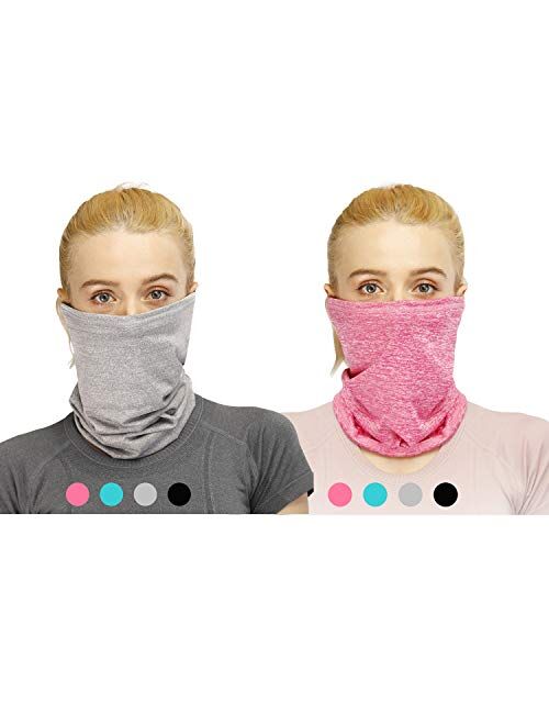 17 PCS Neck Gaiter with Filter Pockets Cooling Headband Bandanas Women Kids