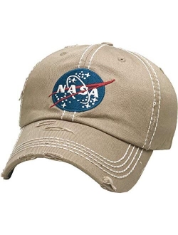 Vintage NASA Insignia Dad Hat Collection Baseball Cap Polo Style Adjustable Worm