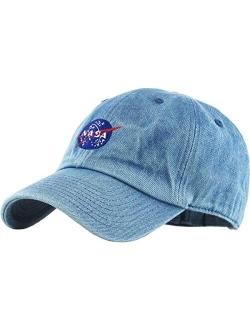 Vintage NASA Insignia Dad Hat Collection Baseball Cap Polo Style Adjustable Worm