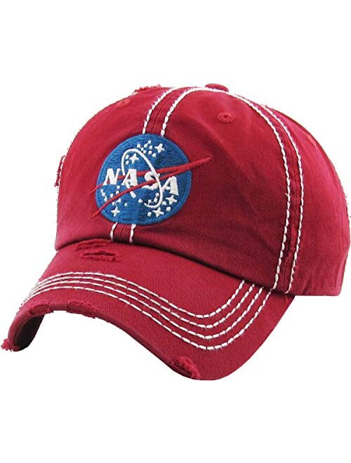 Vintage NASA Insignia Dad Hat Collection Baseball Cap Polo Style Adjustable Worm