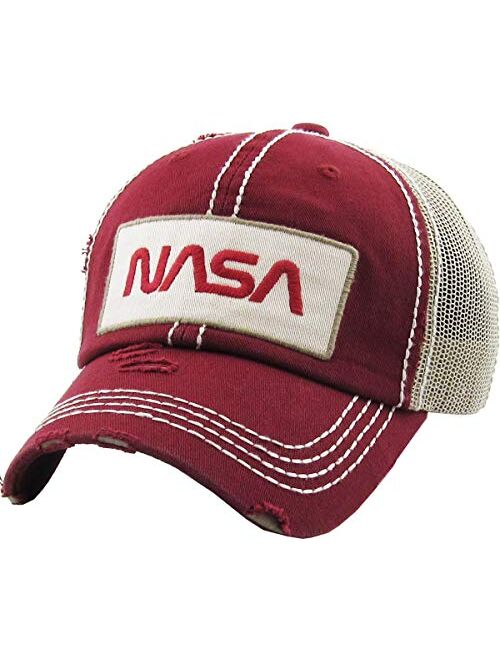 Vintage NASA Insignia Dad Hat Collection Baseball Cap Polo Style Adjustable Worm