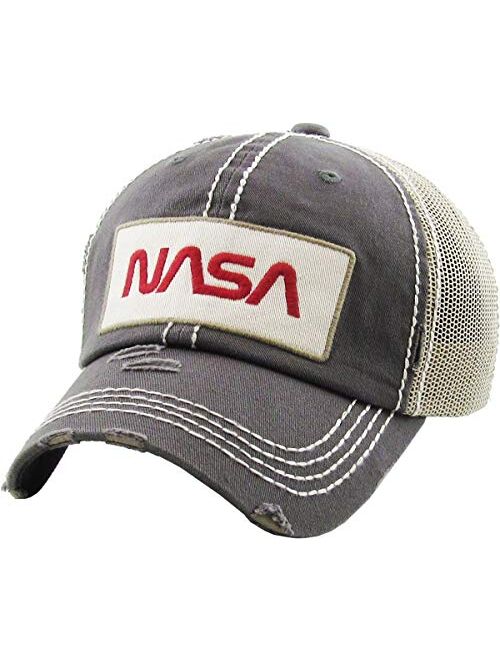 Vintage NASA Insignia Dad Hat Collection Baseball Cap Polo Style Adjustable Worm