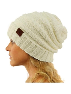 Winter Trendy Warm Oversized Chunky Baggy Stretchy Slouchy Skully Beanie Hat