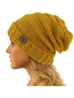 Winter Trendy Warm Oversized Chunky Baggy Stretchy Slouchy Skully Beanie Hat