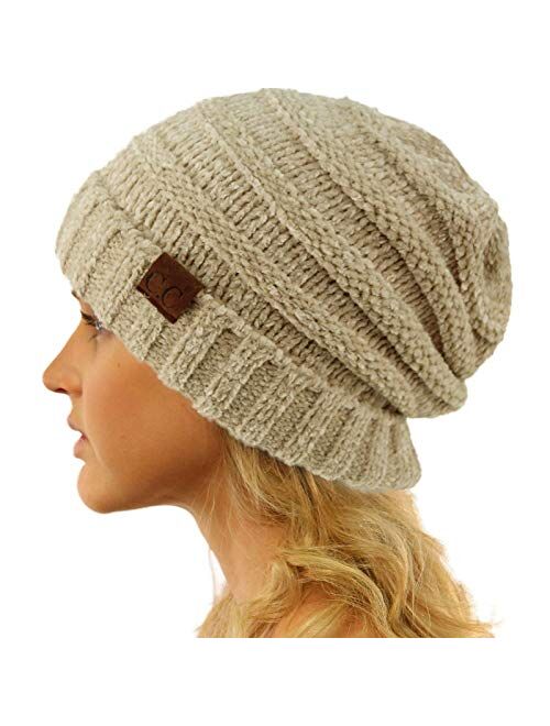 Winter Trendy Warm Oversized Chunky Baggy Stretchy Slouchy Skully Beanie Hat