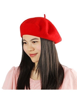 French Beret, Lightweight Casual Classic Solid Color Wool Beret