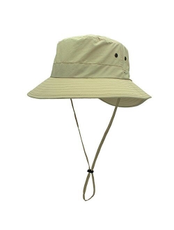 LLmoway Women Lightweight Safari Sun Hat Quick Dry Fishing Hat with Strap Cool