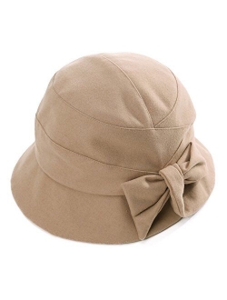 1920 Vintage Cloche Bucket Hat Ladies Church Derby Party Fashion Winter 55-59CM