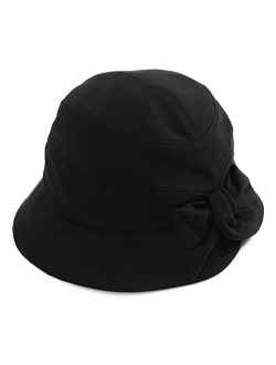 1920 Vintage Cloche Bucket Hat Ladies Church Derby Party Fashion Winter 55-59CM