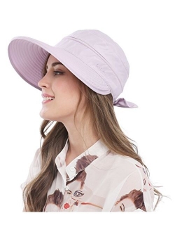 Wide Large Brim Sun Hat Summer UV Protection Thin Hat 2 in 1 Beach Sun Hat