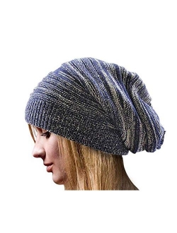 Sandistore Unisex Knit Baggy Beanie Beret Winter Warm Oversized Ski Cap Hat