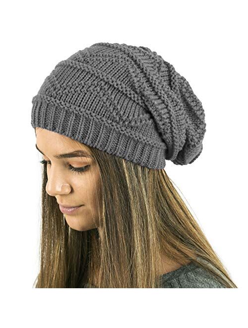 TOSKATOK Ladies Knit Slouch Winter Hat/Beanie