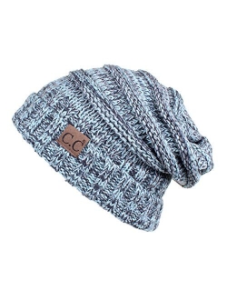 C.C Hatsandscarf Exclusives Unisex Beanie Oversized Slouchy Cable Knit Beanie (HAT-100)