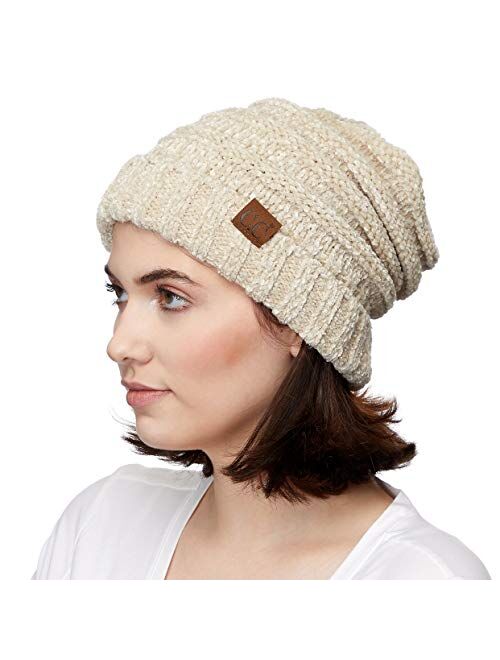 C.C Hatsandscarf Exclusives Unisex Beanie Oversized Slouchy Cable Knit Beanie (HAT-100)