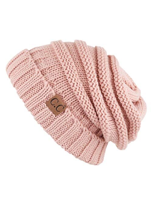 C.C Hatsandscarf Exclusives Unisex Beanie Oversized Slouchy Cable Knit Beanie (HAT-100)