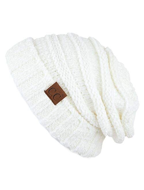 C.C Hatsandscarf Exclusives Unisex Beanie Oversized Slouchy Cable Knit Beanie (HAT-100)