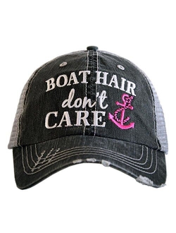 KATYDID Boat Hair Dont Care Baseball Cap - Trucker Hat for Women - Stylish Cute Sun Hat