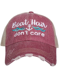 KATYDID Boat Hair Dont Care Baseball Cap - Trucker Hat for Women - Stylish Cute Sun Hat