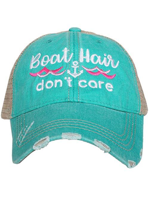 KATYDID Boat Hair Dont Care Baseball Cap - Trucker Hat for Women - Stylish Cute Sun Hat