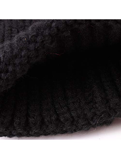 2PCS Mother&Baby Hat Parent-Child Hat Family Matching Cap Winter Warmer Knit Wool Beanie Ski Cap