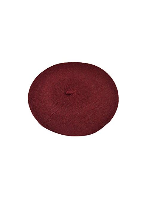 ICSTH French Beret - Wool Solid Color Womens Beanie Cap Hat