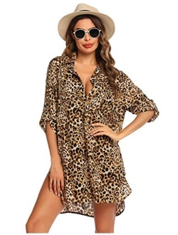 Women's Swimsuit Beach Cover Up Shirt Bikini Beachwear Bathing Suit Beach Dress