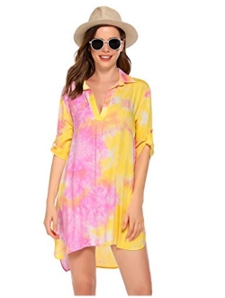 Women's Swimsuit Beach Cover Up Shirt Bikini Beachwear Bathing Suit Beach Dress