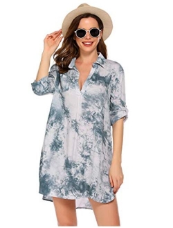 Women's Swimsuit Beach Cover Up Shirt Bikini Beachwear Bathing Suit Beach Dress