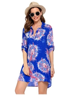 Women's Swimsuit Beach Cover Up Shirt Bikini Beachwear Bathing Suit Beach Dress