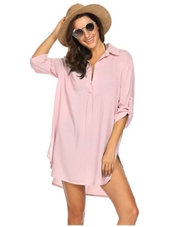 Women's Swimsuit Beach Cover Up Shirt Bikini Beachwear Bathing Suit Beach Dress