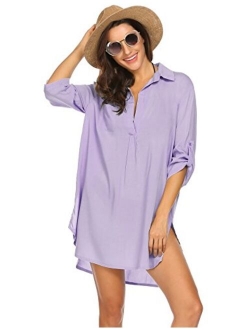 Women's Swimsuit Beach Cover Up Shirt Bikini Beachwear Bathing Suit Beach Dress