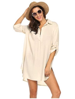 Women's Swimsuit Beach Cover Up Shirt Bikini Beachwear Bathing Suit Beach Dress