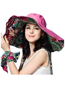 HAPEE Large Wide Brim Sun Hat for Women,Summer Hats for Beach Garding,Floppy