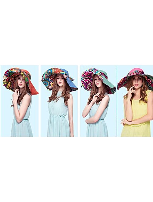 HAPEE Large Wide Brim Sun Hat for Women,Summer Hats for Beach Garding,Floppy