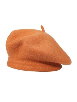 ZLYC Wool French Beret Hat Solid Color Beret Cap for Women Girls