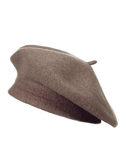 ZLYC Wool French Beret Hat Solid Color Beret Cap for Women Girls