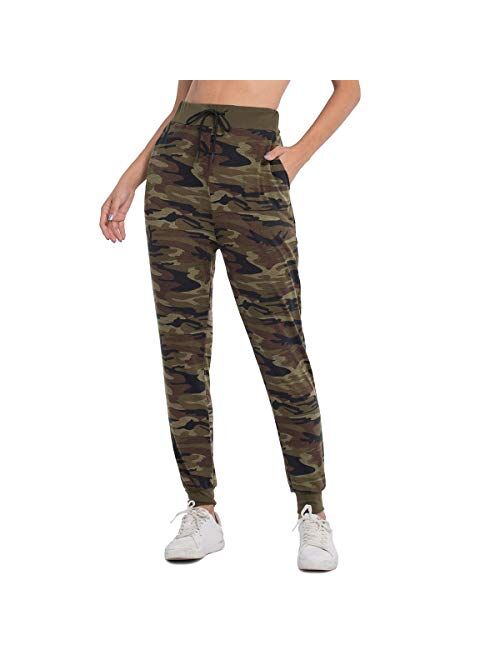 JTANIB Joggers Pants for Women, Active Lounge Drawstring Waist Yoga Sweatpants with Pockets