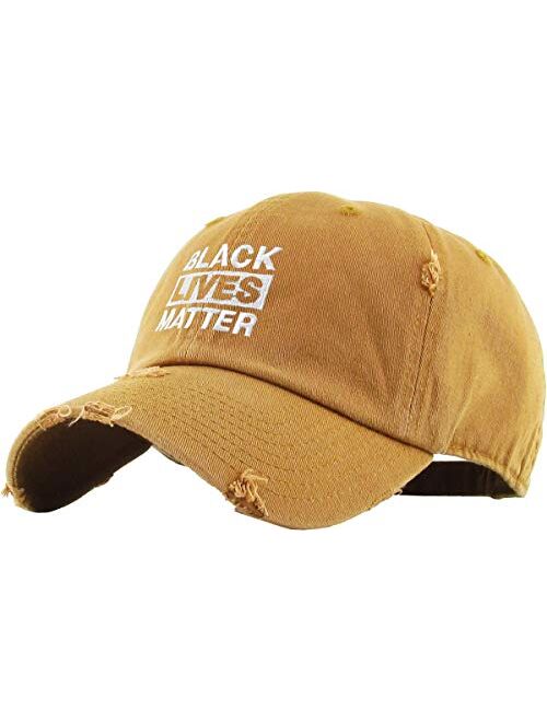 Black History Month Fist Black Power Black Lives Matter I Can't Breathe Vintage Distressed Baseball Cap