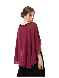 Wedding Capes Capelets for women Chiffon Cape Shawls and Wraps for Evening Dress