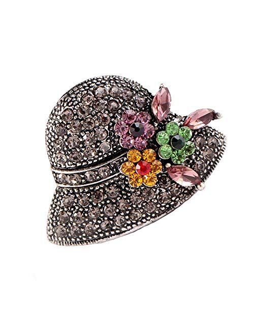 Comelyjewel Rhinestone Brooch Pins for Women Hat Jewelry Brooch Pins Durable and Useful