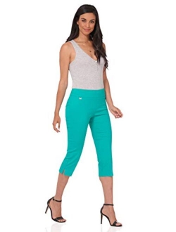 Rekucci Women's Straight Leg Comfort Capri w/Tummy Control and Secret Pocket