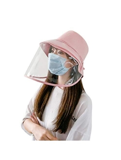 Removable Protective Hat Face Safeguard, Anti-Fog Dustproof Sun Bucket Cap