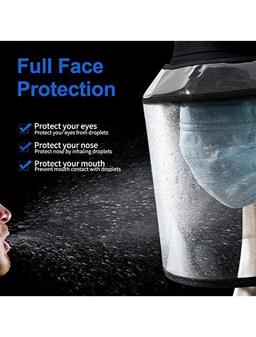 Removable Protective Hat Face Safeguard, Anti-Fog Dustproof Sun Bucket Cap