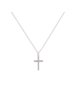 Befettly Tiny Cross Necklace, Women 14k Gold Filled Polished Faith Necklace Dainty Circle Pendant Necklace Crucifix Cute Heart Necklace