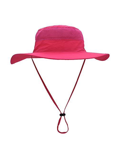 Womens Large Bucket Sun Hat with Detachable Chin Strap Quick Dry Water Resistant