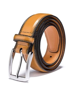 Men's Genuine Leather Dress Belts Made with Premium Quality - Classic and Fashion Design for Work Business and Casual